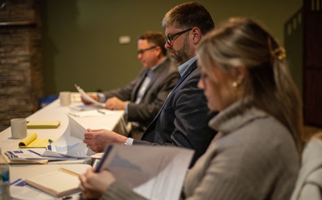 Three board members of the Clinton County Industrial Development Agency (CCIDA) attending a meeting